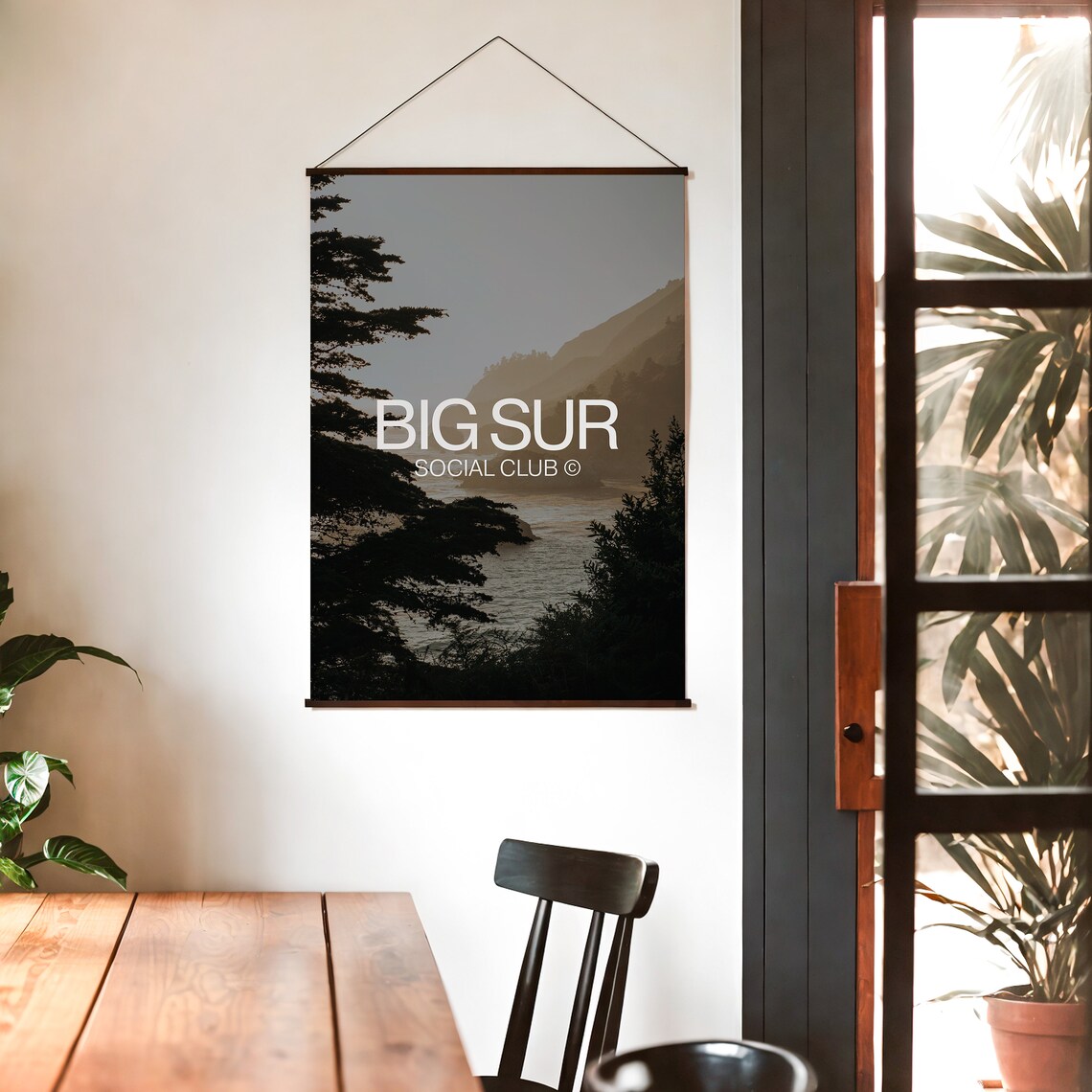 Big Sur California Coast Social Club Moody Ocean Photo Travel Poster - Image 2