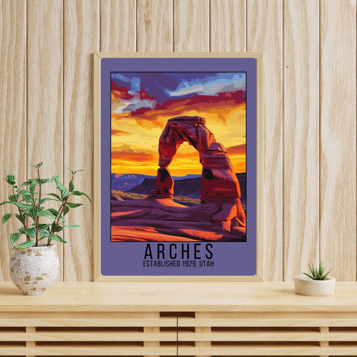 Arches Utah National Park Delicate Arch Sunset Desert Travel Poster - Image 2