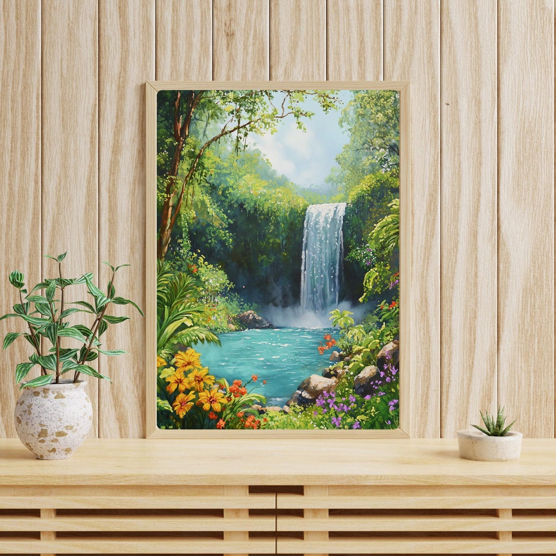 La Fortuna Waterfall Flowing Through Costa Rica Rainforest Poster - Image 4