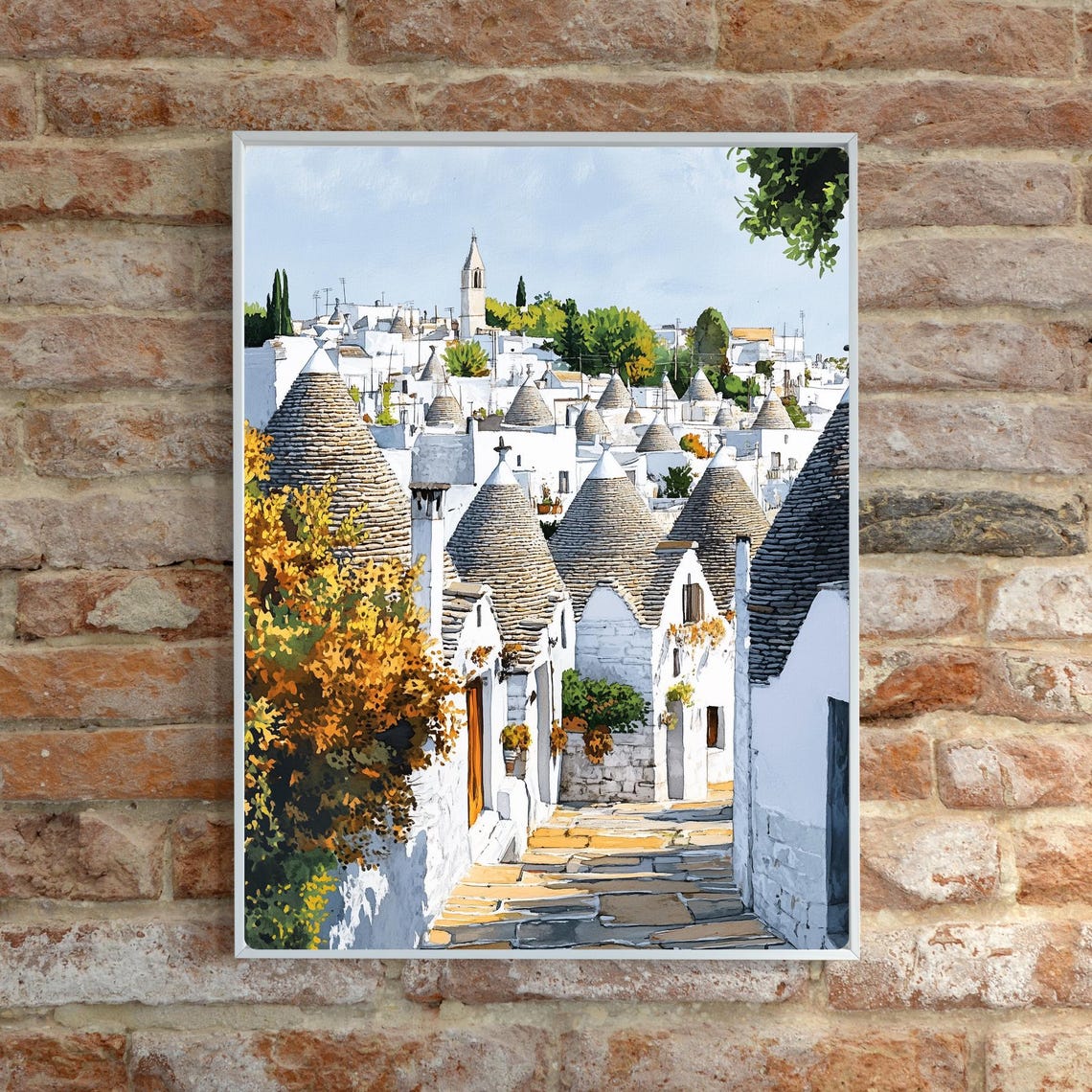 Alberobello Italy White Trulli Village Conical Stone Roofs Poster - Image 6