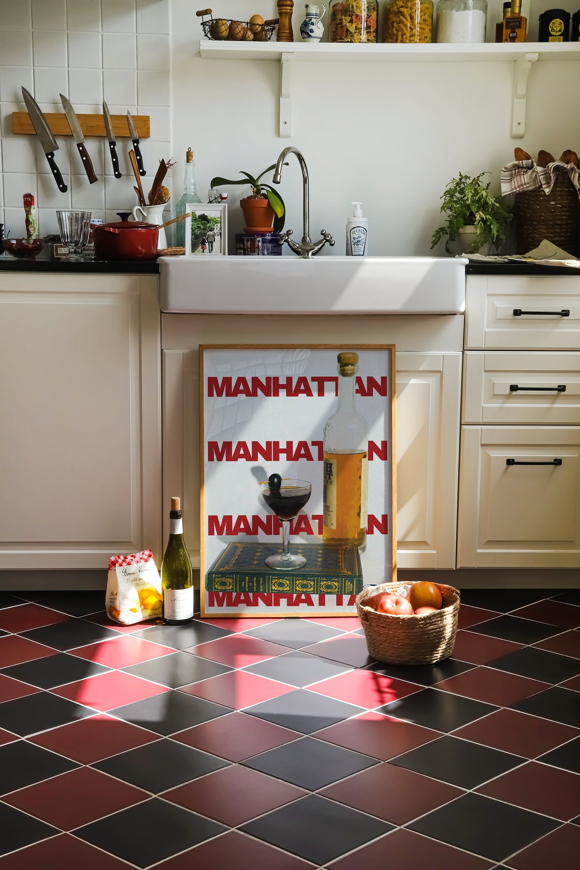 Manhattan Cocktail Retro Whiskey Glass Home Bar Decor Poster - Image 4