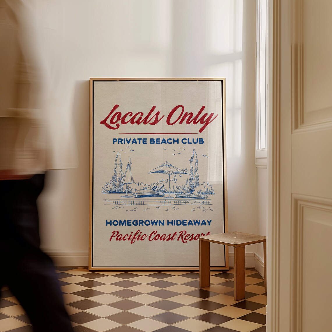 Locals Only Beach House Nautical Wall Art Print - Image 5