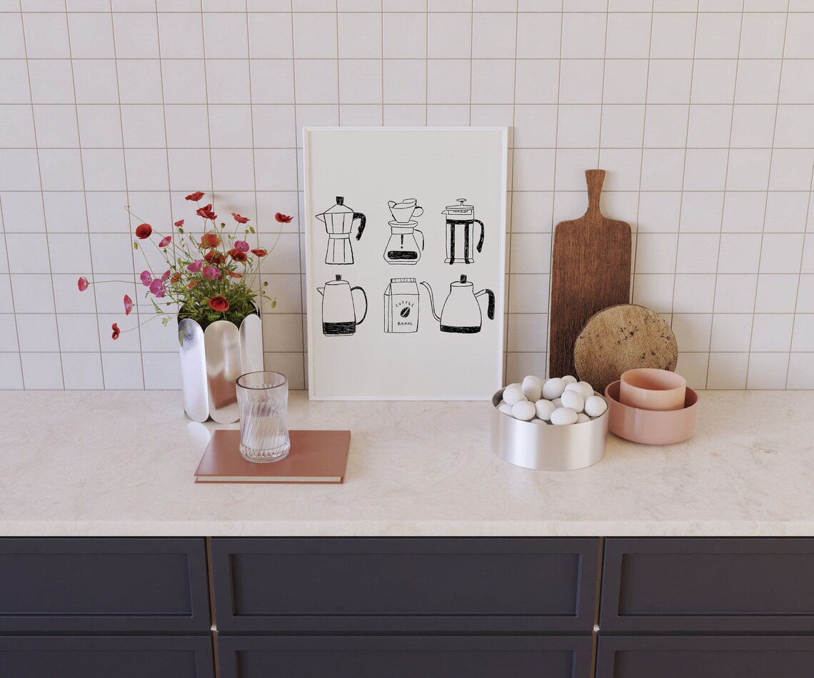 Hand Coffee Kitchen Decor Art Print - Image 2