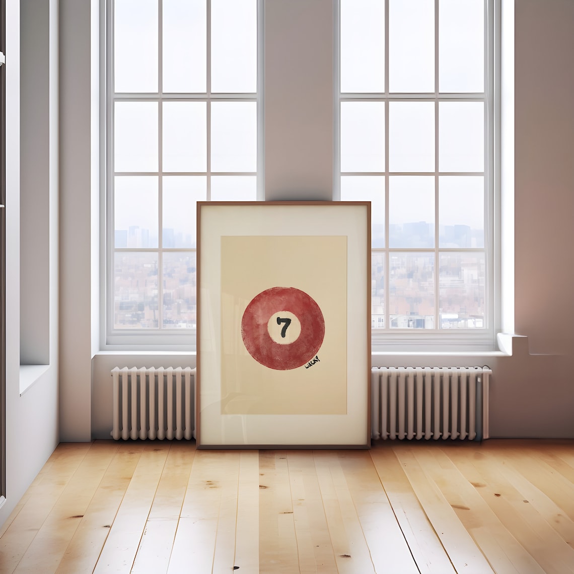 Vintage Pool Ball Art Print, Retro Hand-Drawn - Image 5