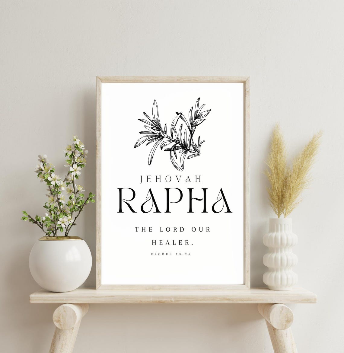 Jehovah Rapha The Lord Our Healer Exodus 1526 Hebrew Name Poster
