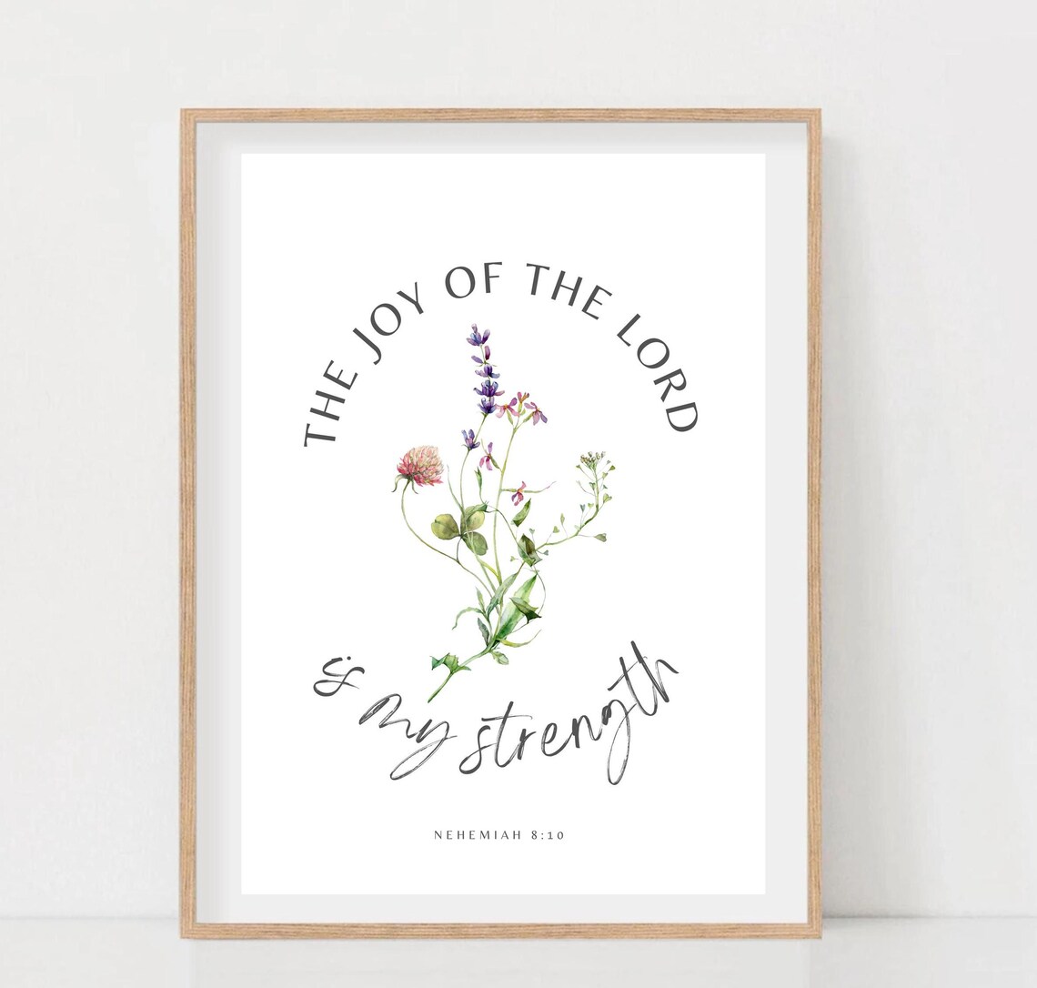 The Joy Of The Lord Is My Strength Bible Verse Print - Image 2
