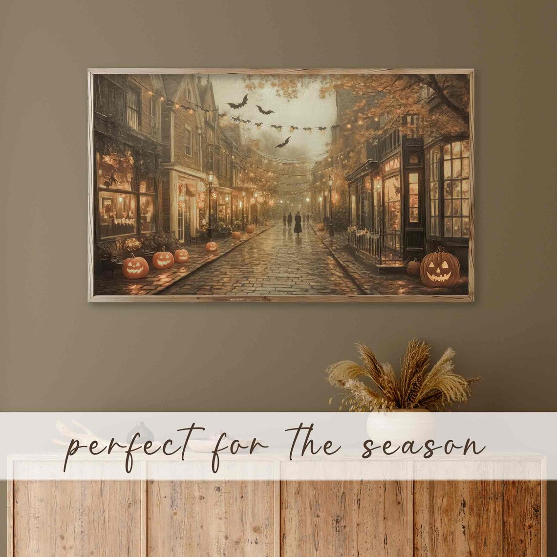 Halloween Haunted House Spooky Street Art Print - Image 4