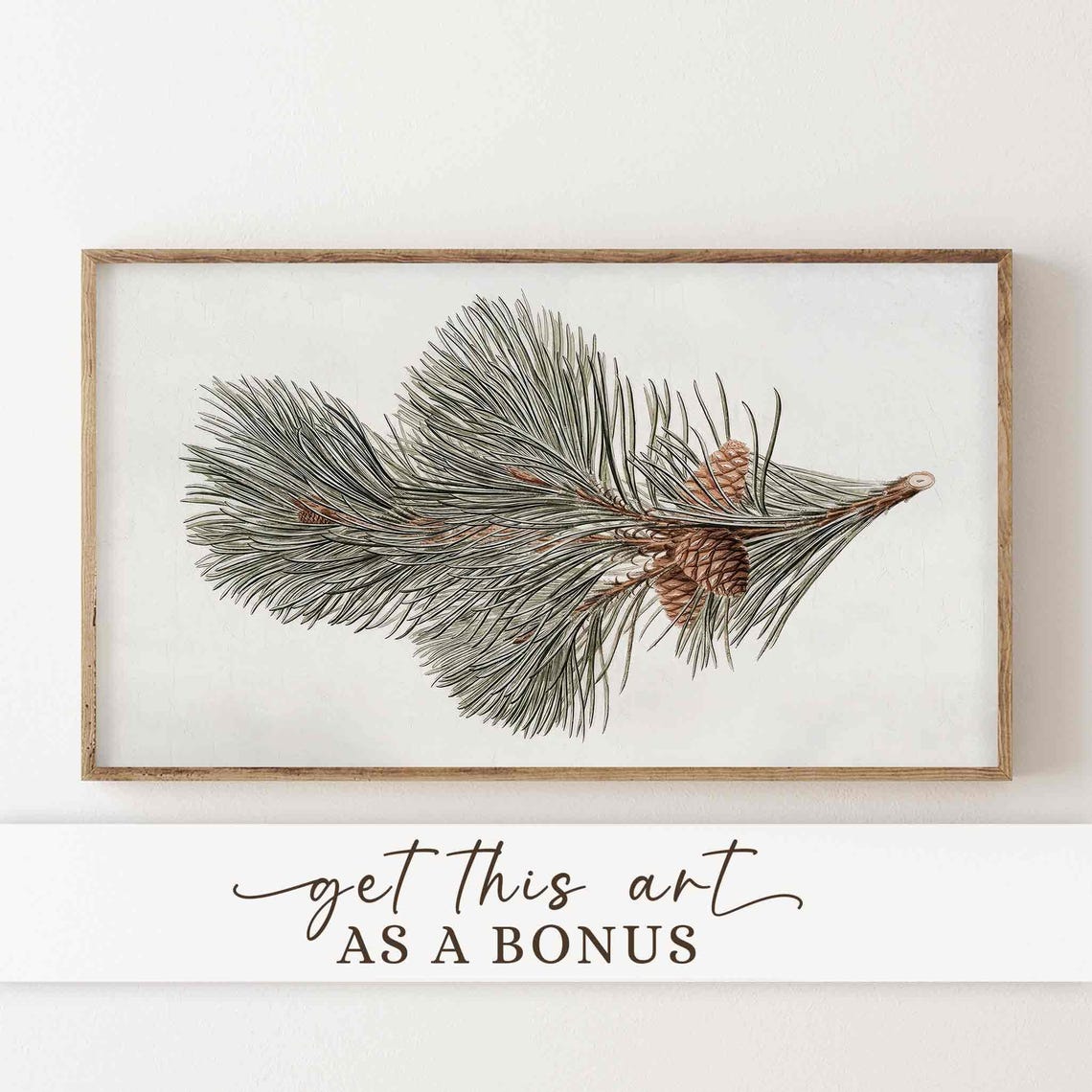 Golden Fireworks Over Pine Silhouettes New Year Night Wall Art - Image 2