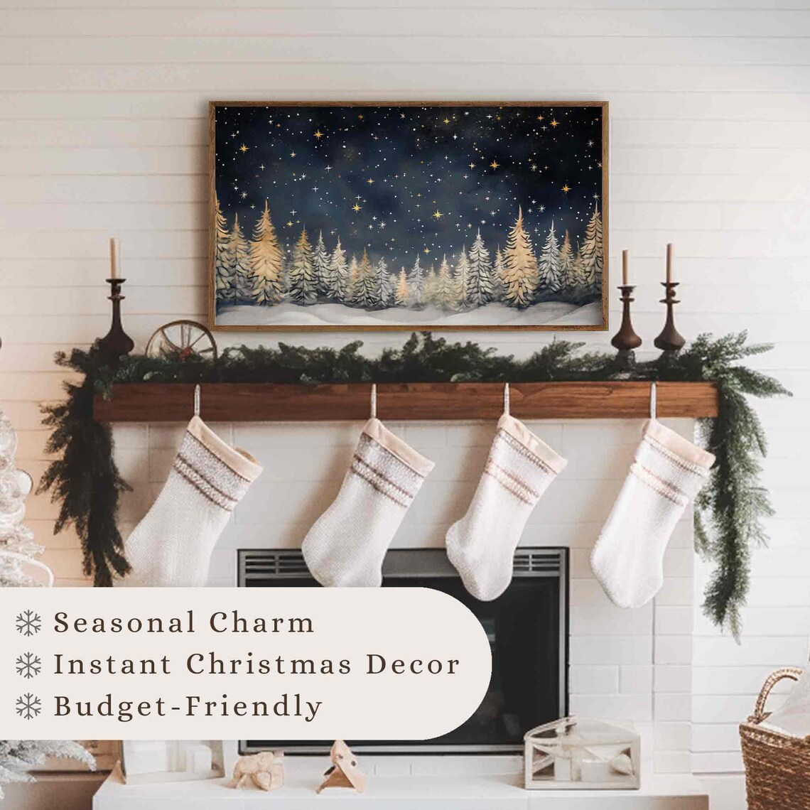 Christmas TV Art, Festive Snowy Winter Art - Image 4