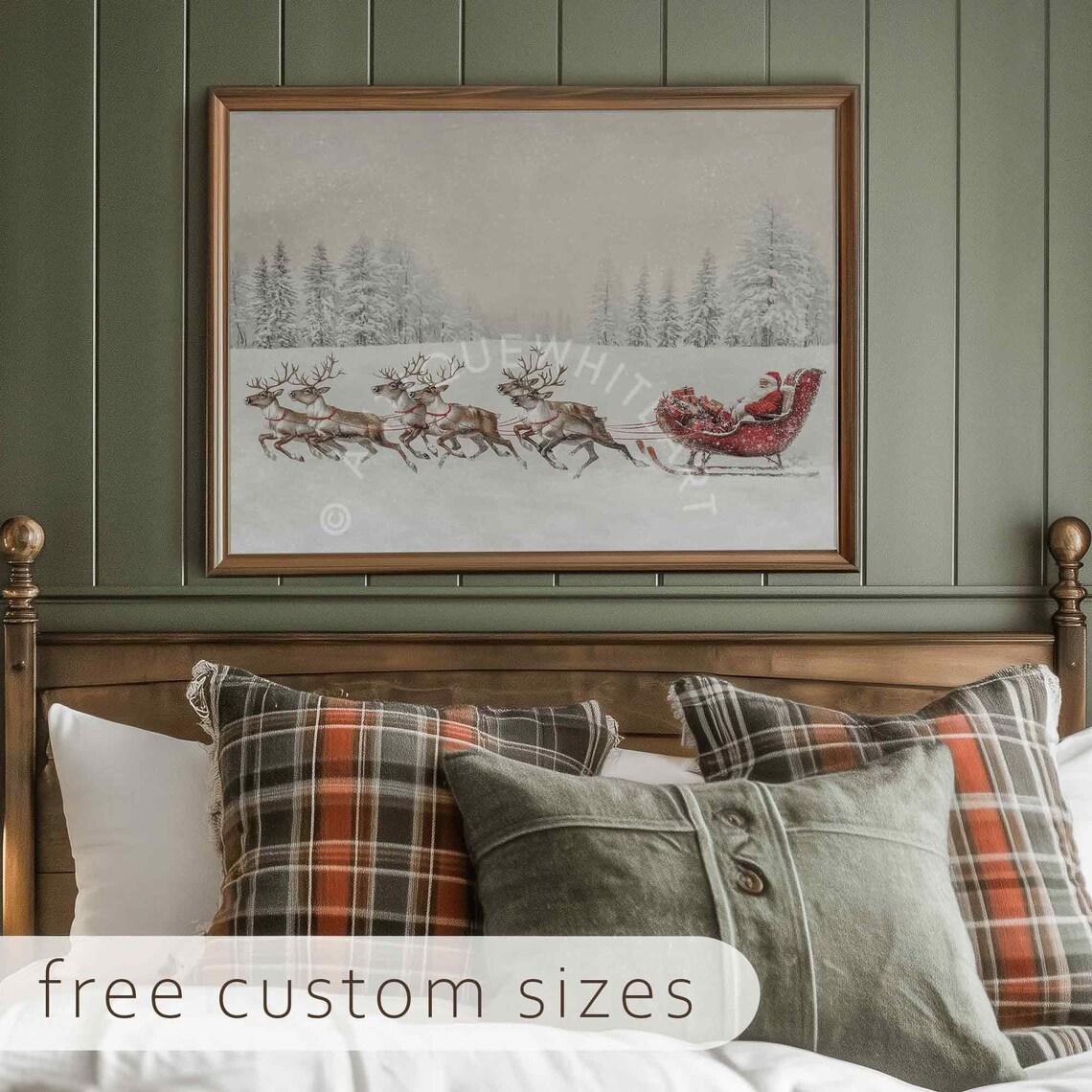 Santa Claus Christmas Wall Art Holiday Poster - Image 2