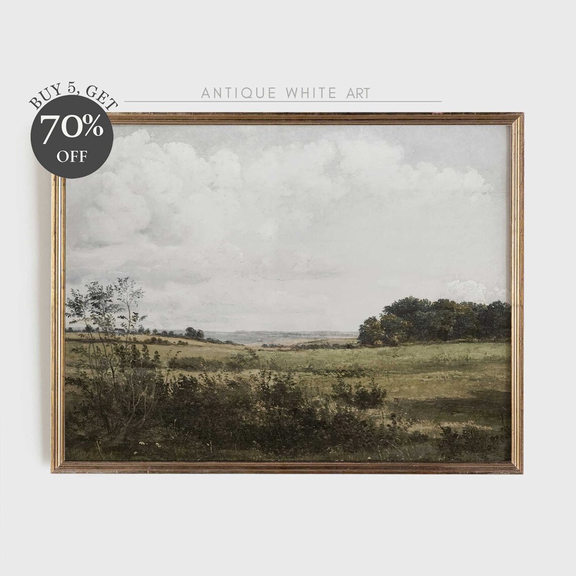 Countryside Landscape Vintage Landscape Art Print