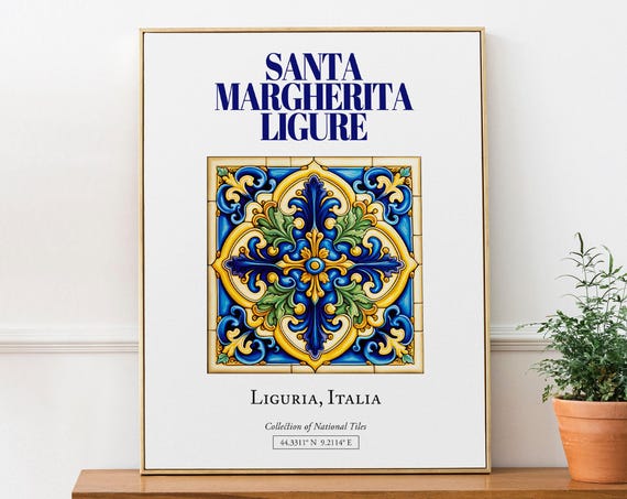 Santa Margherita Ligure Maiolica Tile Poster