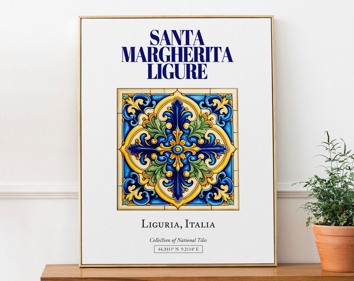 Santa Margherita Ligure Maiolica Tile Poster