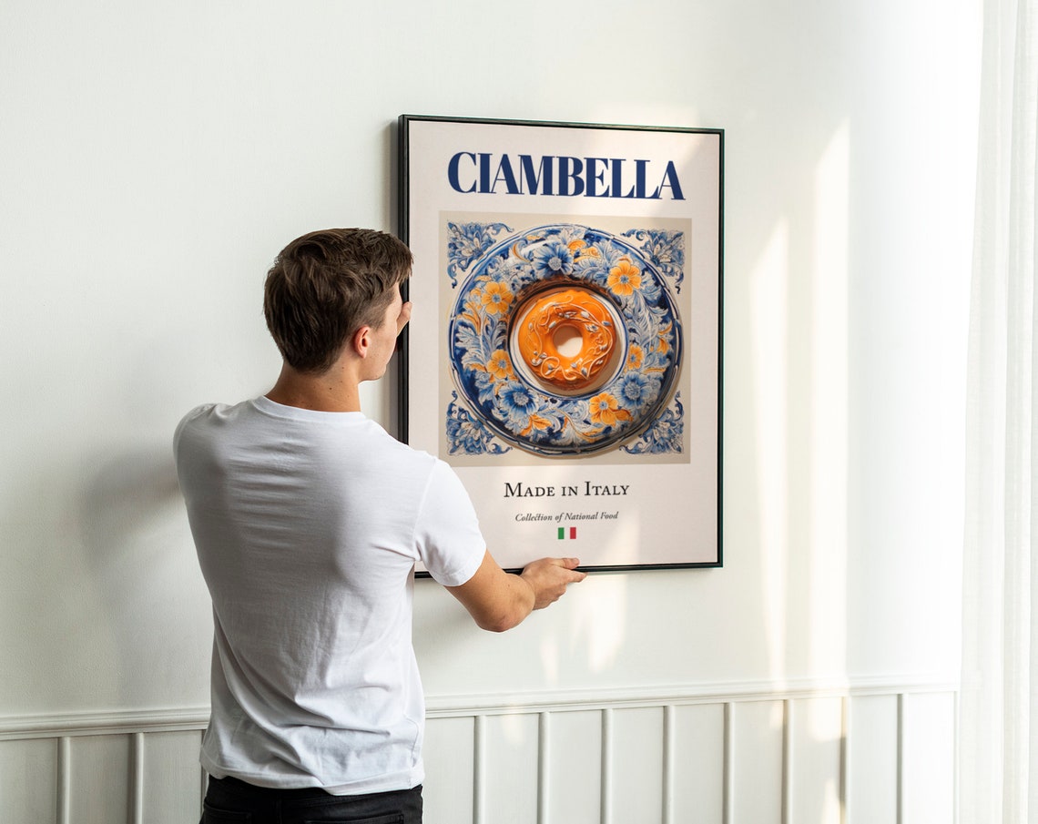 Ciambella On Maiolica Tile Plate, Italian Food Poster - Image 3