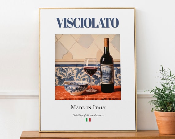 Visciolato on Maiolica Tile, Italian Beverage Art Print