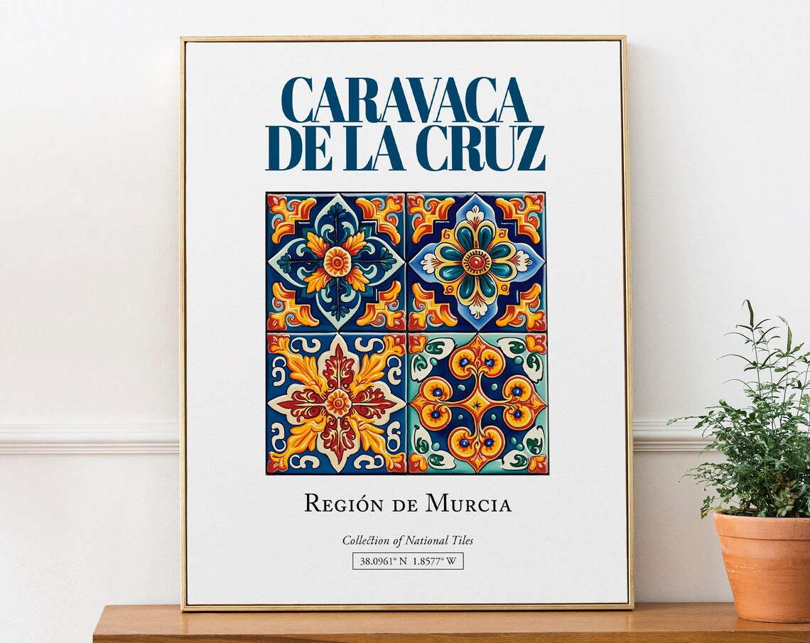 Caravaca De La Cruz Traditional Tile Art Print