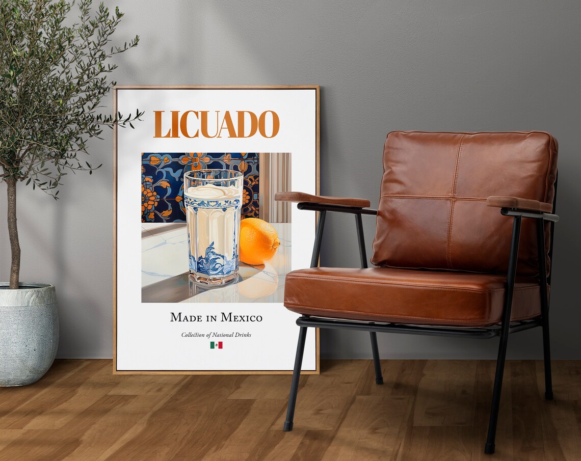 Licuado On Maiolica Tile - Kitchen Bar Art Print - Image 3