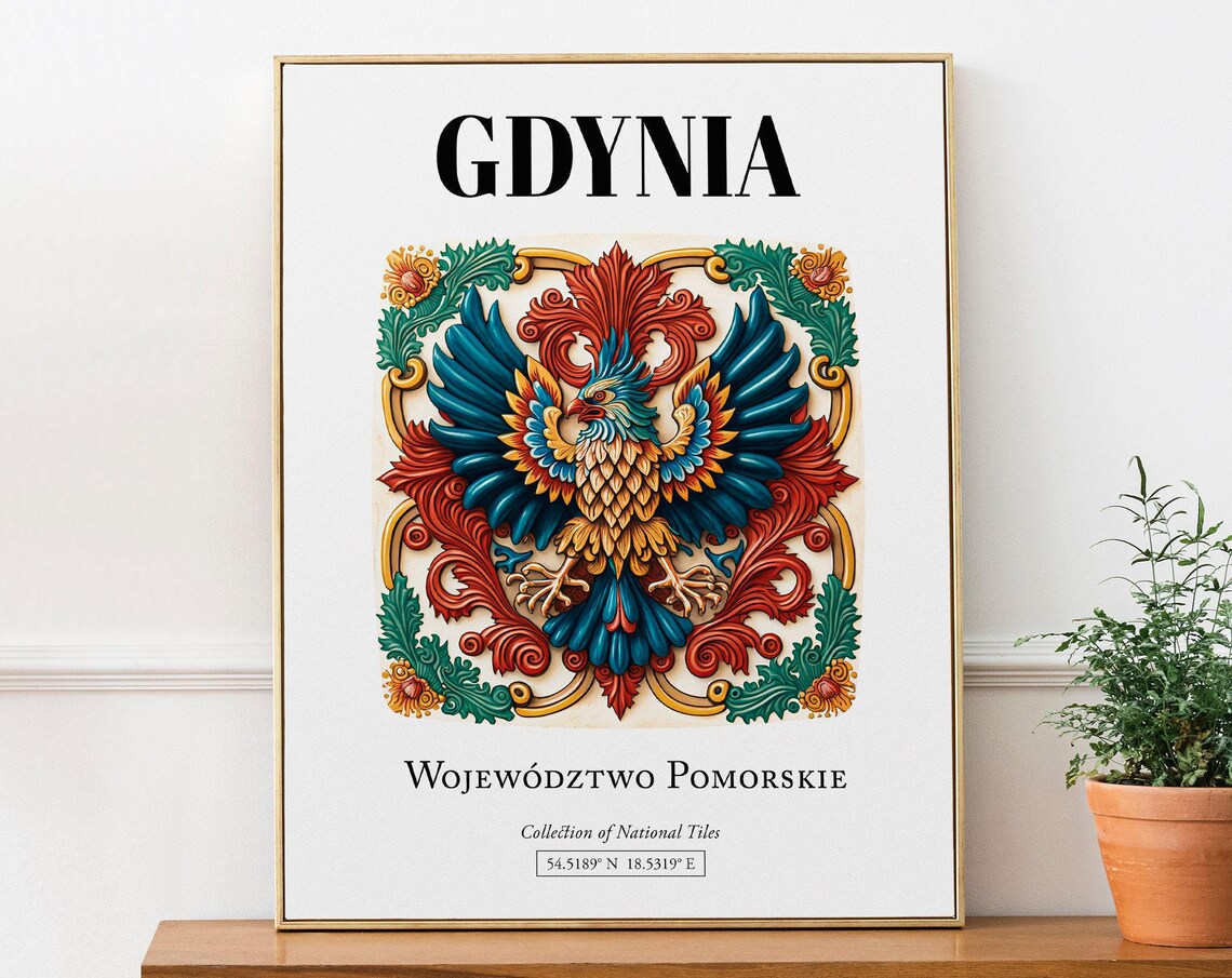 Gdynia Traditional Tile Pattern Art Print