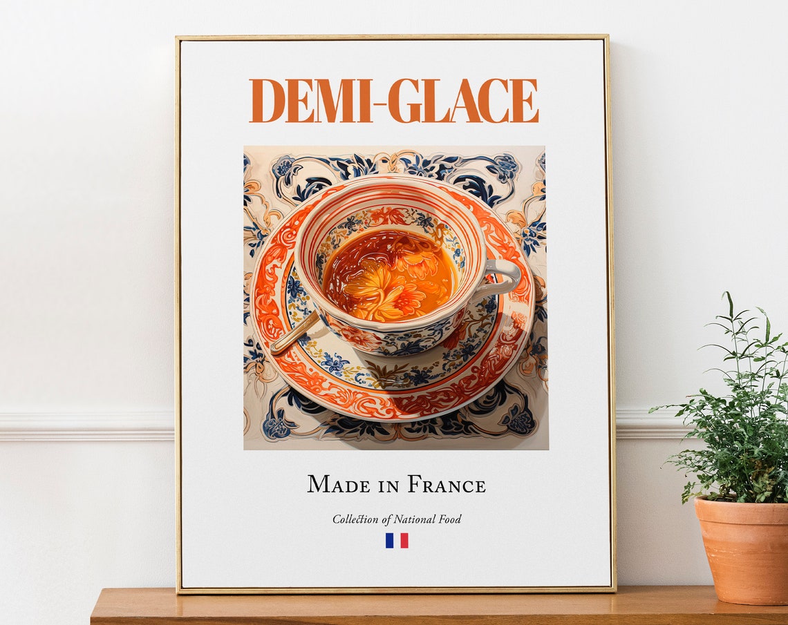 Demi Glace On Maiolica Tile Plate, Kitchen Art Print