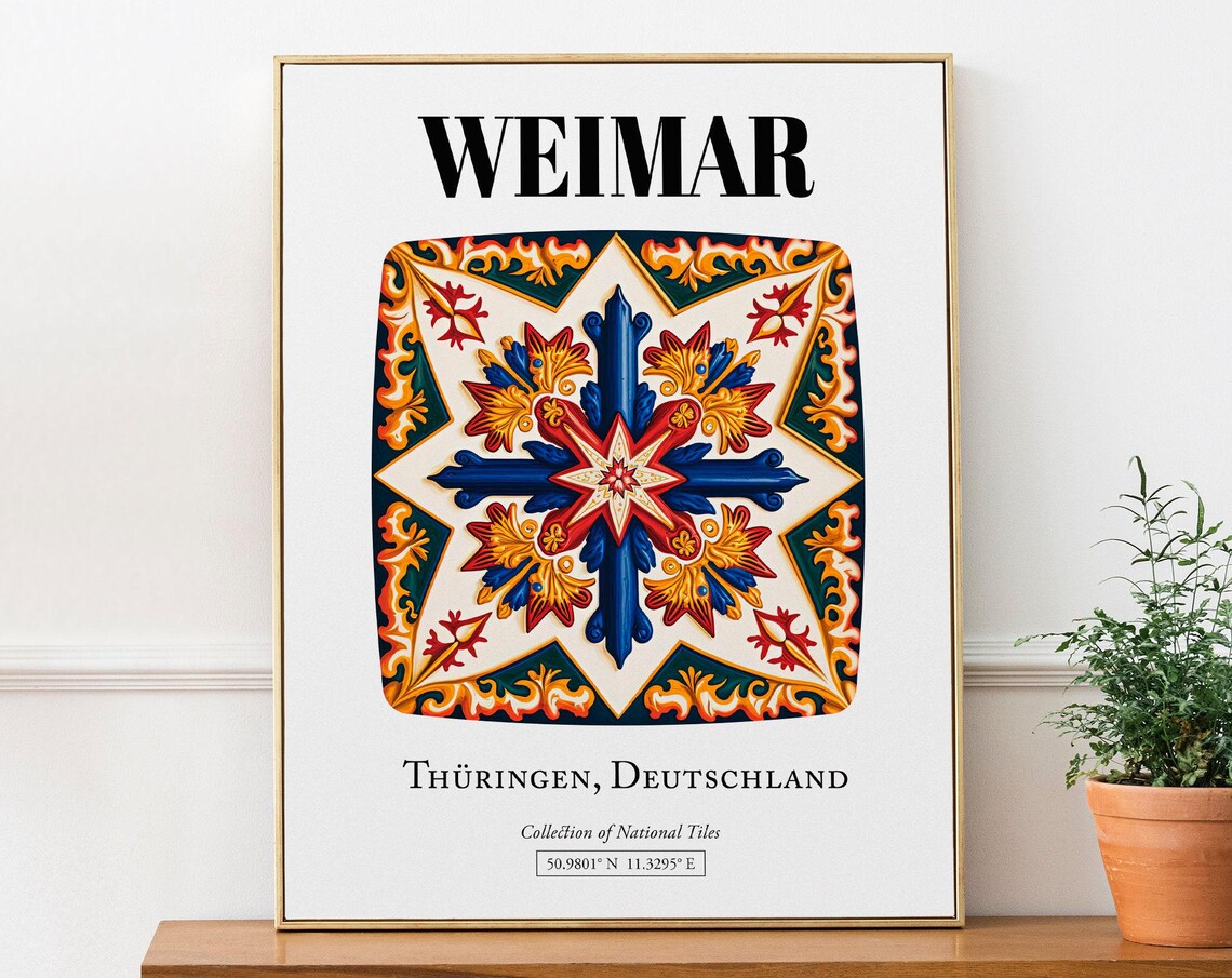 Weimar Thuringia Germany Tile Pattern Art Print