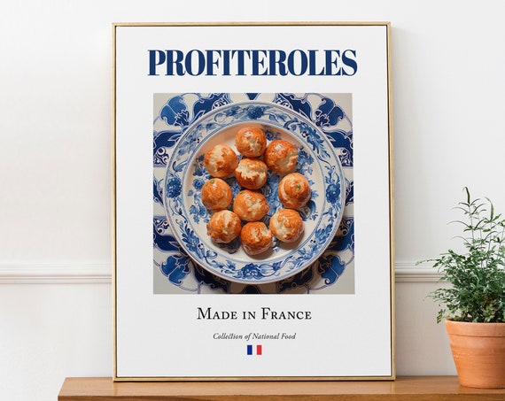 Profiteroles on Maiolica Tile Plate Art Print