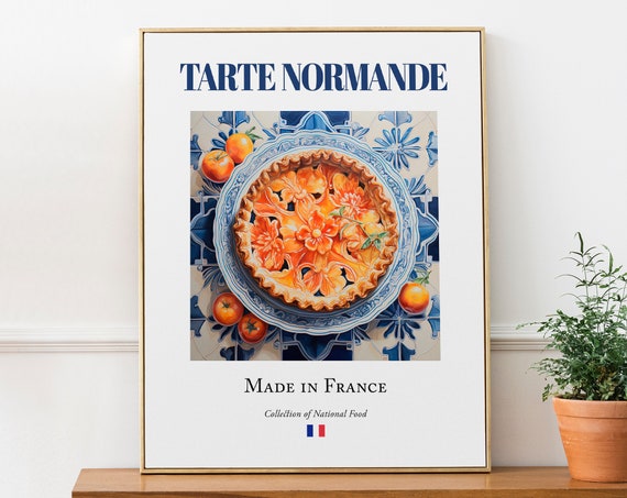 Tarte Normande on Maiolica Tile Plate Art Print