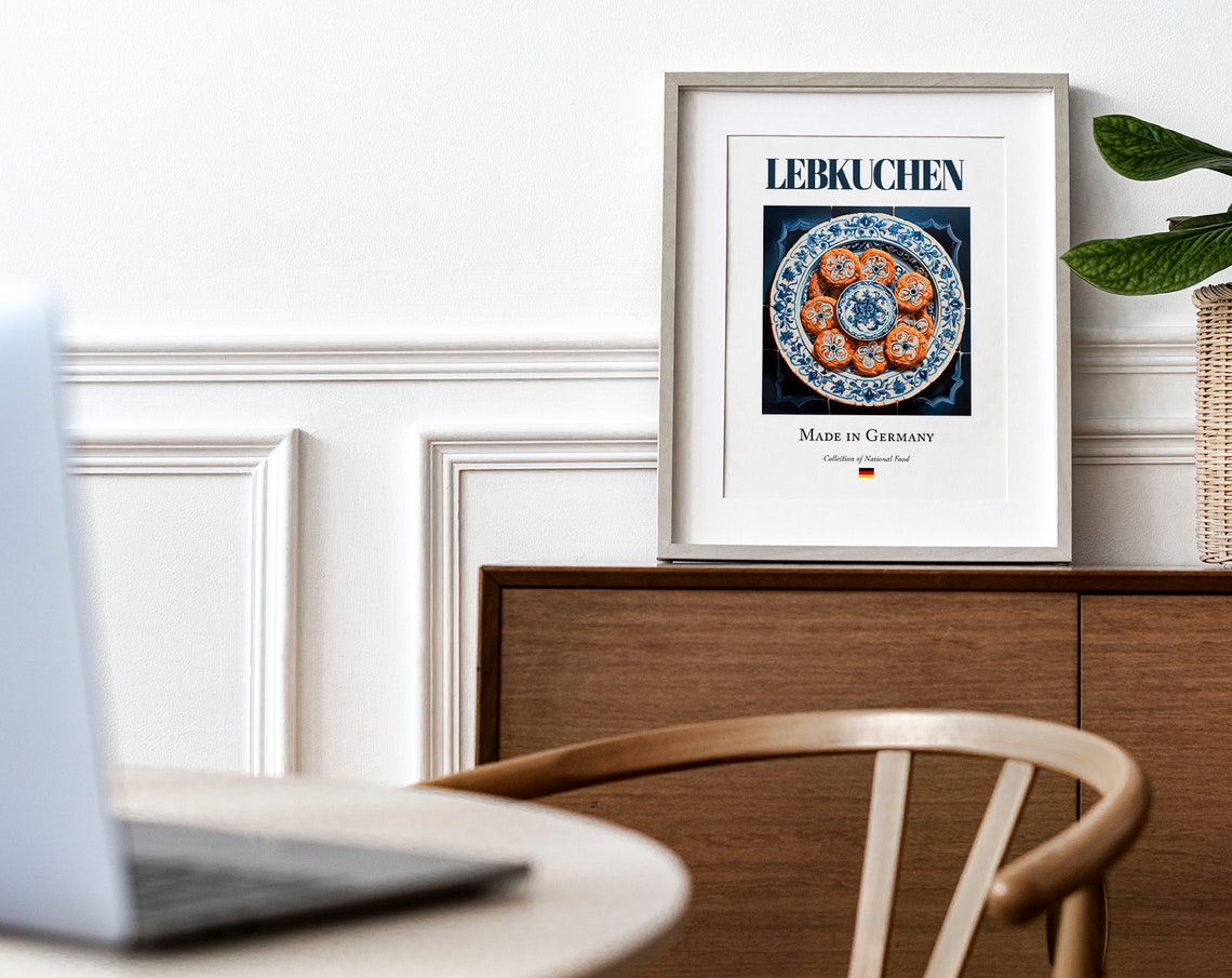 Lebkuchen On Maiolica Tile Plate, Kitchen Poster - Image 3