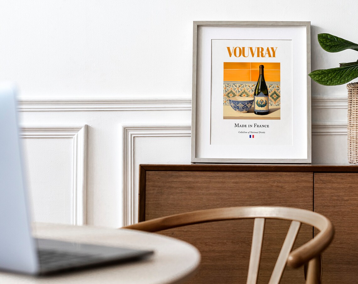 Vouvray Wine on Maiolica Tile, Traditional Poster - Image 4