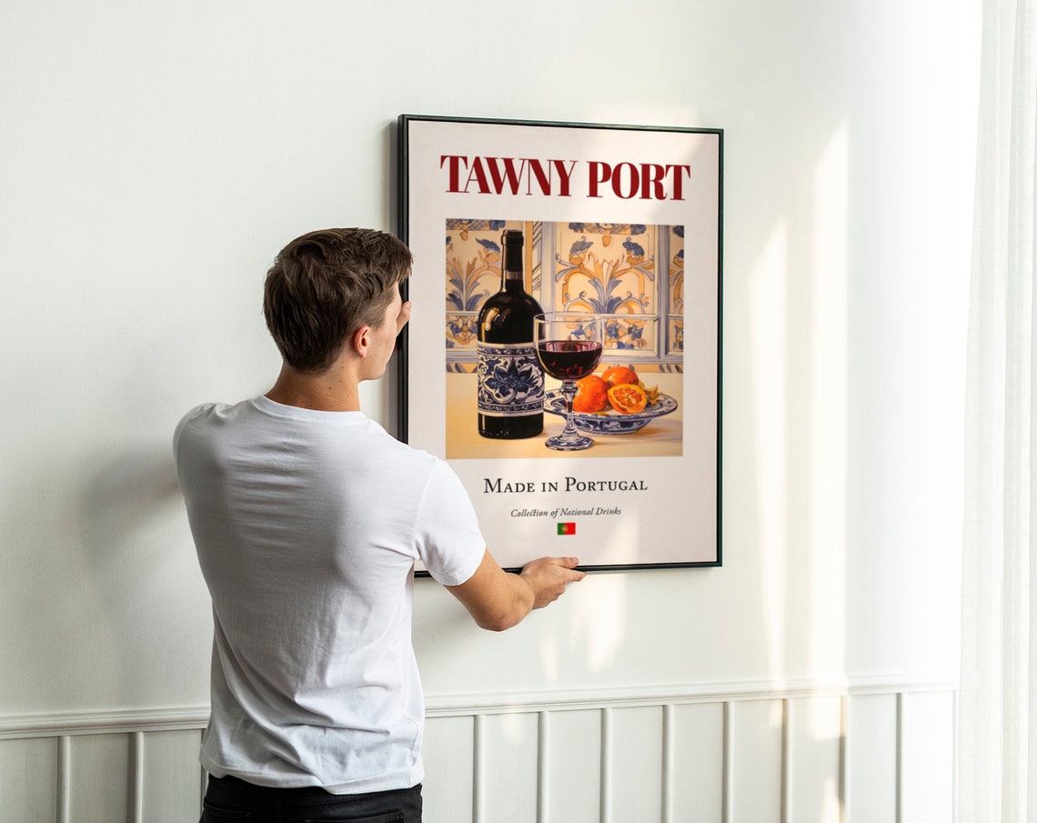 Tawny Port on Azulejo Tile, Portugal Beverage Poster - Image 3