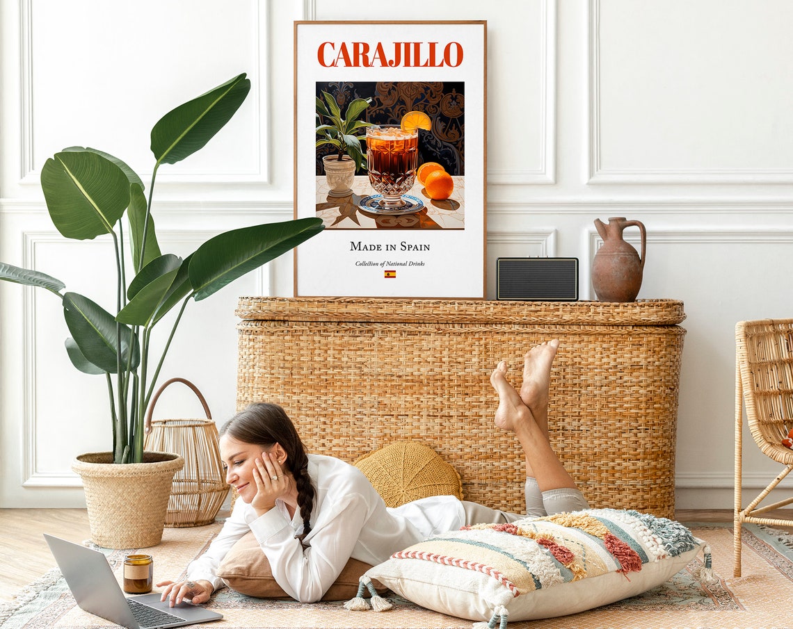 Carajillo On Maiolica Tile, Poster Print - Image 2
