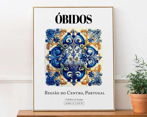 Bidos Regio Do Centro Portugal Tile Pattern Art Print