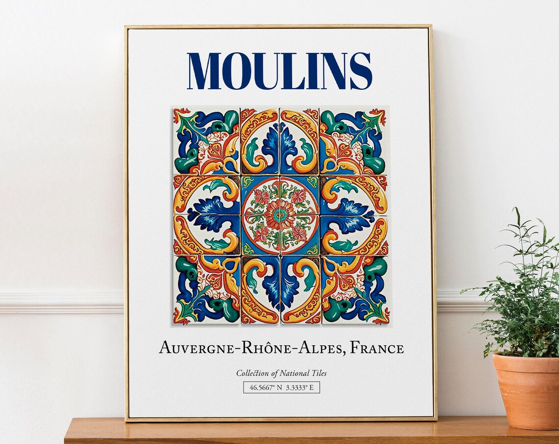 Moulins Auvergne-Rhône-Alpes France Travel Poster