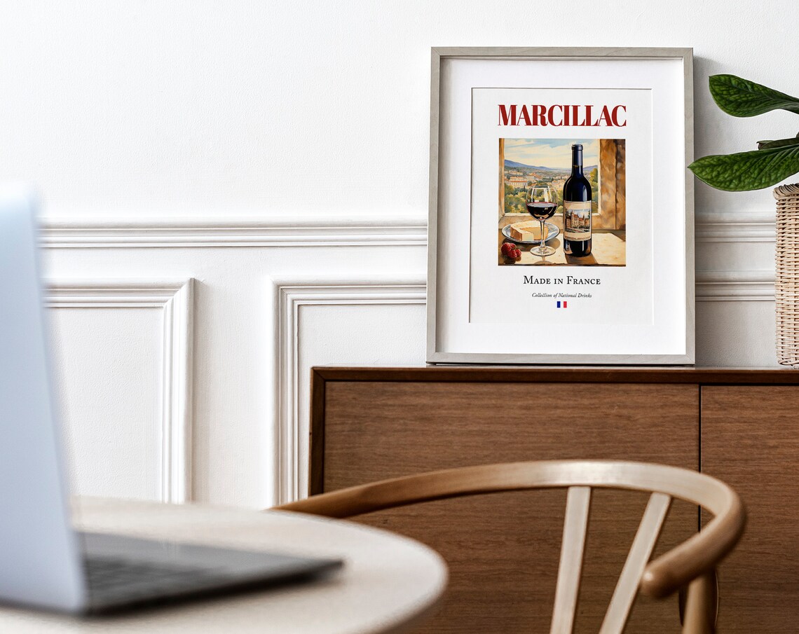 Marcillac On Maiolica Tile, Aveyron Beverage Poster - Image 4