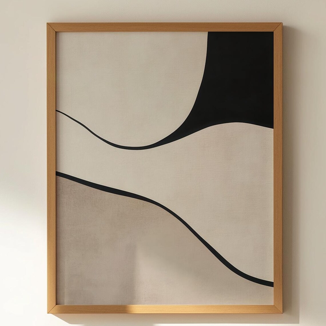 Geometric Serenity Japandi Abstract, Minimalist Zen