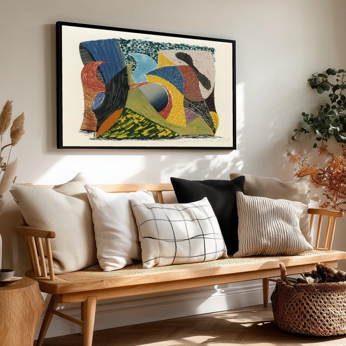 Colorful Abstract Geometric Shapes Modern Gallery Canvas Art Poster