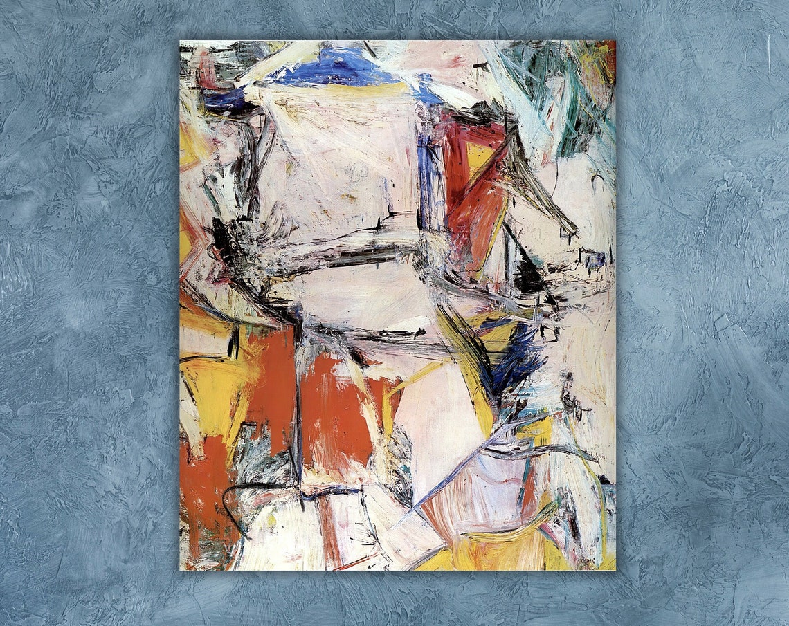 Willem De Kooning Abstract Expressionist Bold Brushwork Poster
