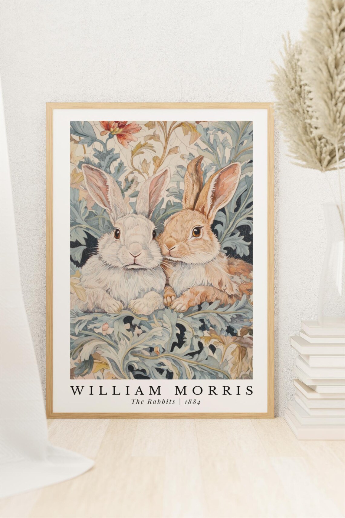 William Morris Rabbits Botanical Art Print