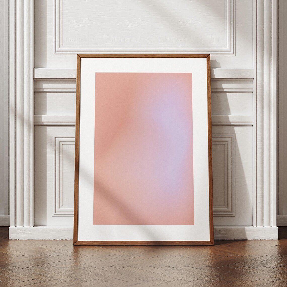 Pink Gradient Abstract Poster, Soft Pastel Minimalist