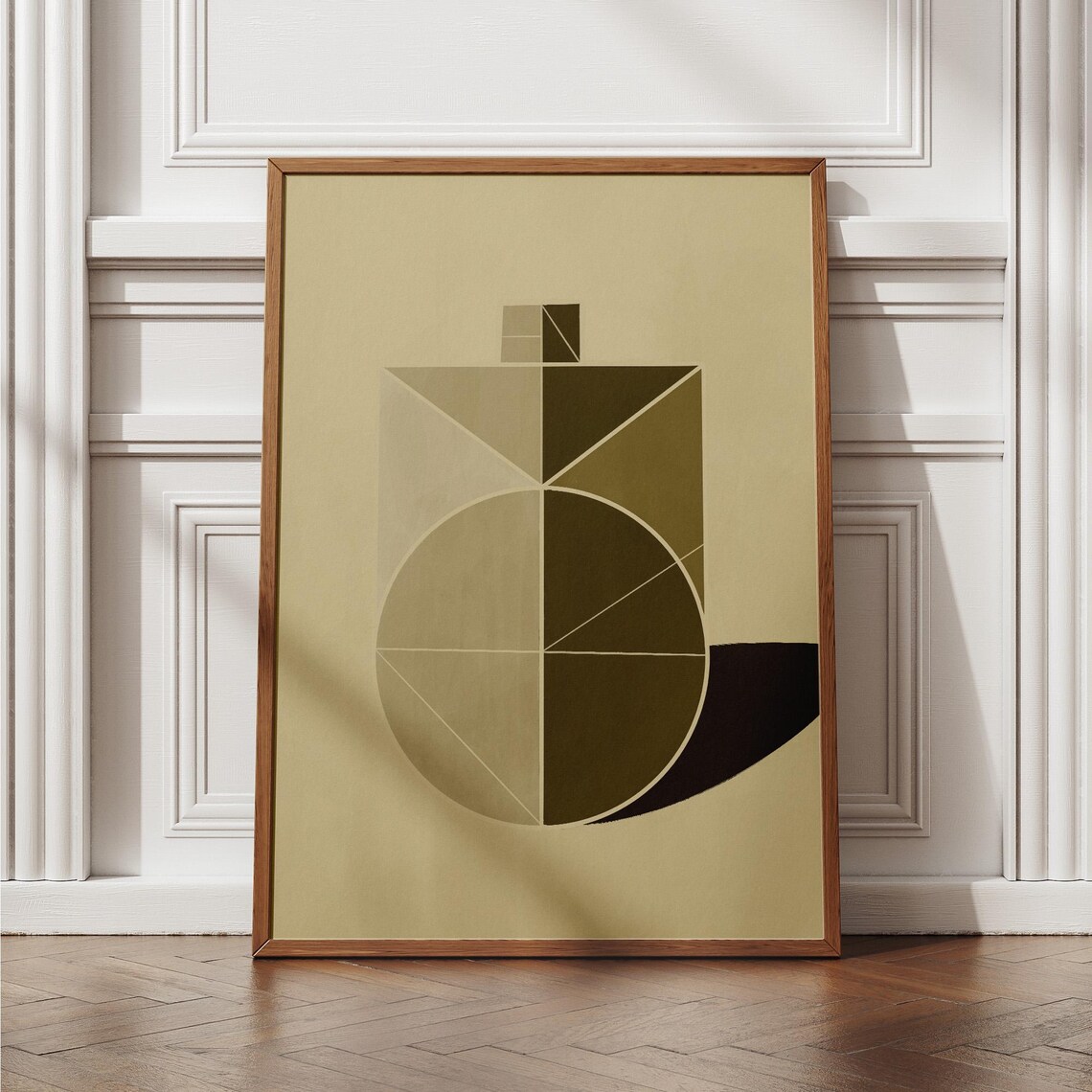 Geometric Vase Poster, Minimalist Abstract Decor