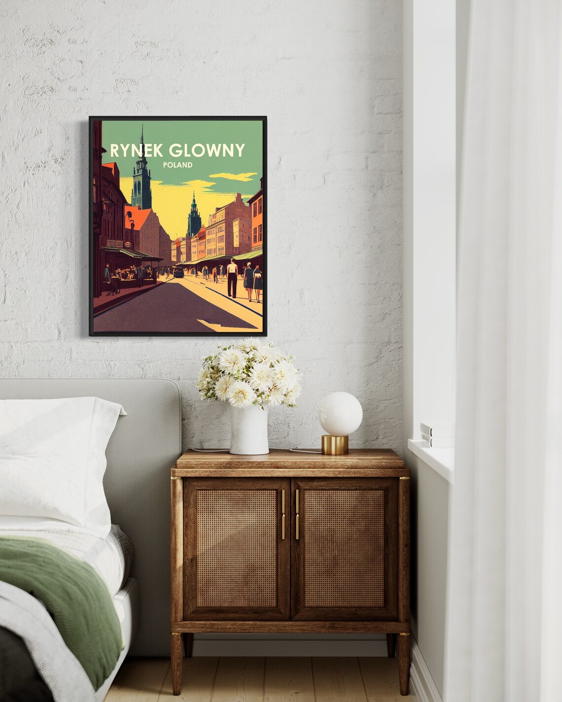 Rynek Glowny Poland Krakow Main Square Bustling Market Poster - Image 3
