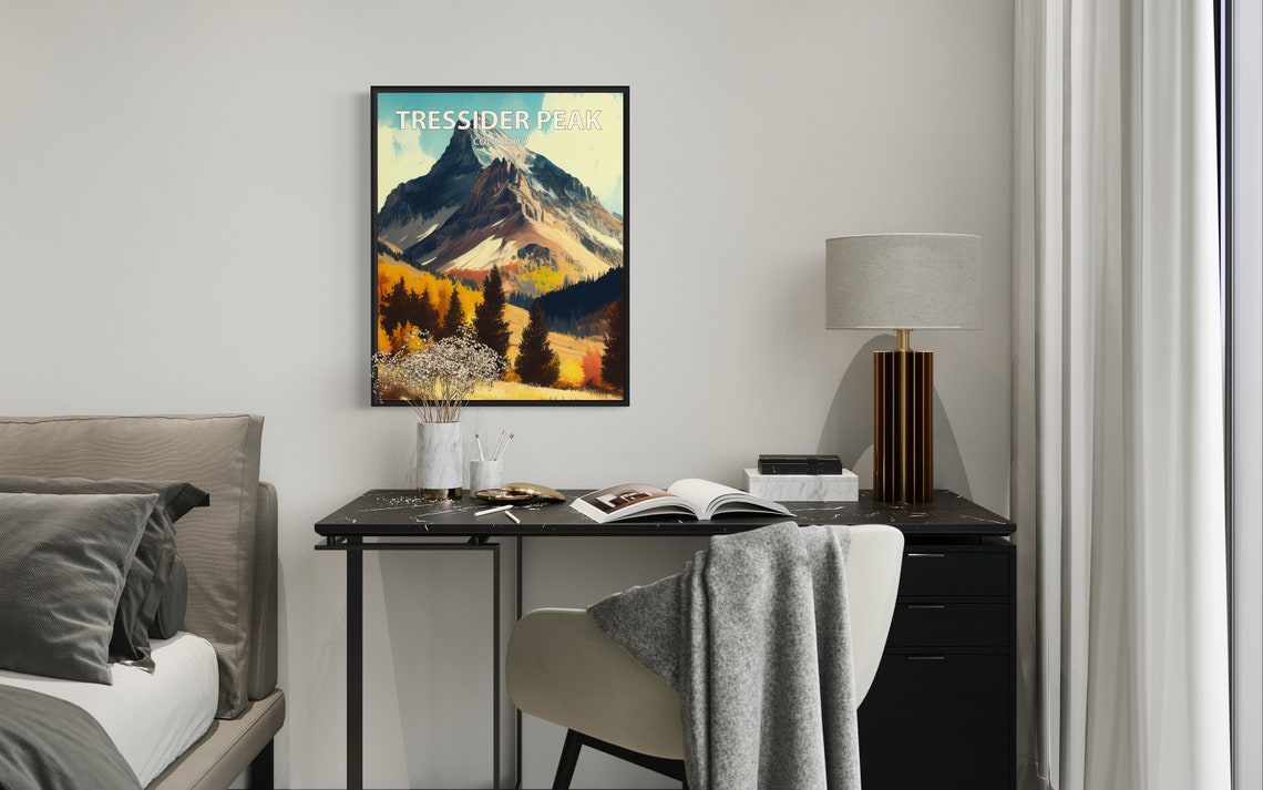 Tressider Peak Colorado Snowy Summit Pine Forest View Poster - Image 2
