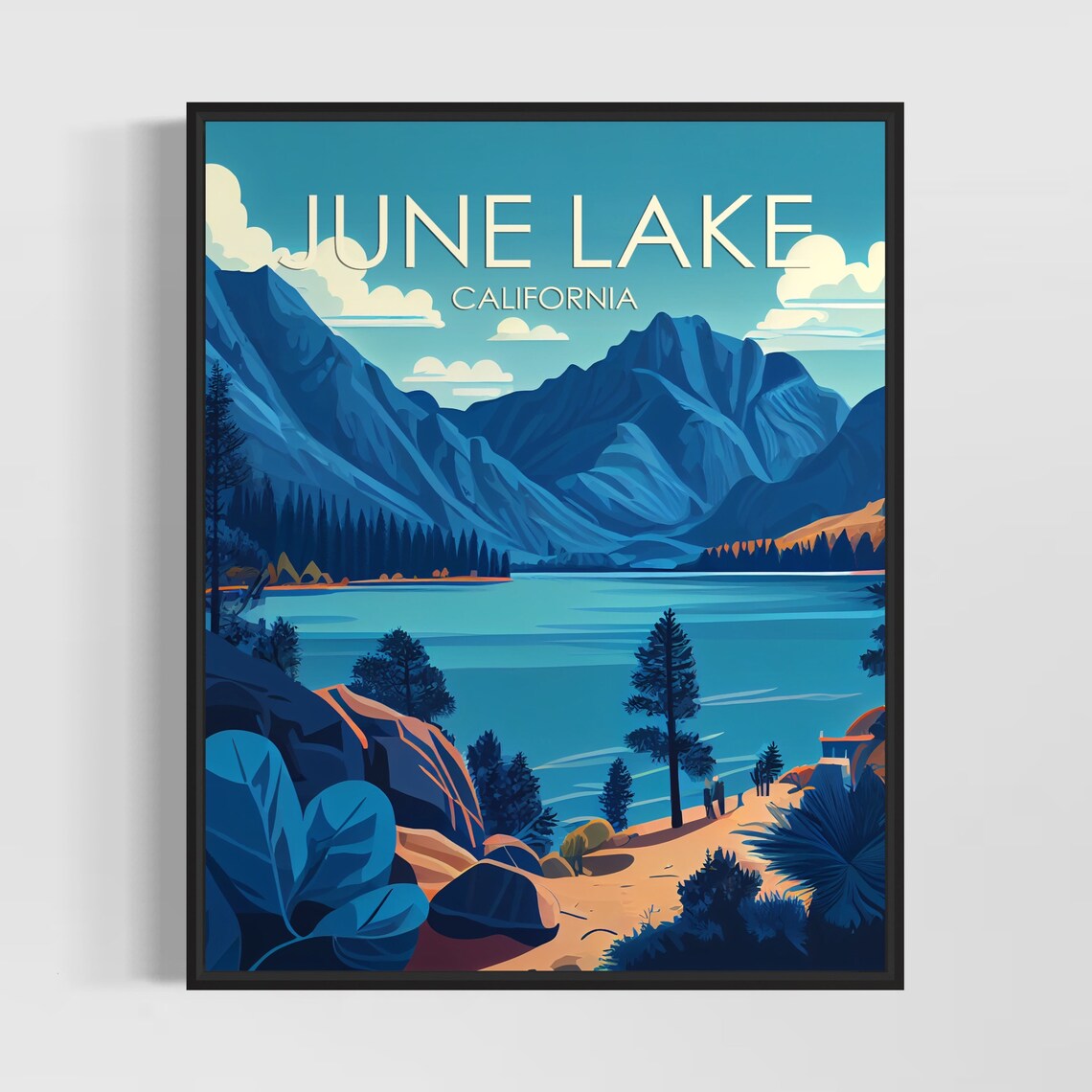 June Lake California Sierra Mountains Lake View Travel Poster