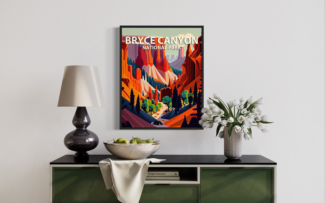 Bryce Canyon National Park Hoodoo Amphitheater Utah Travel Poster - Image 2