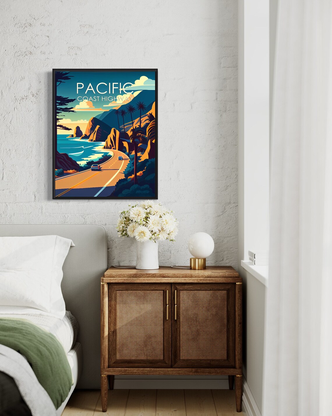 Pacific Coast Highway California Golden Sunset Cliffs Drive Poster - Image 2