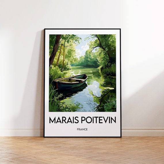 Marais Poitevin Vintage France Travel Poster