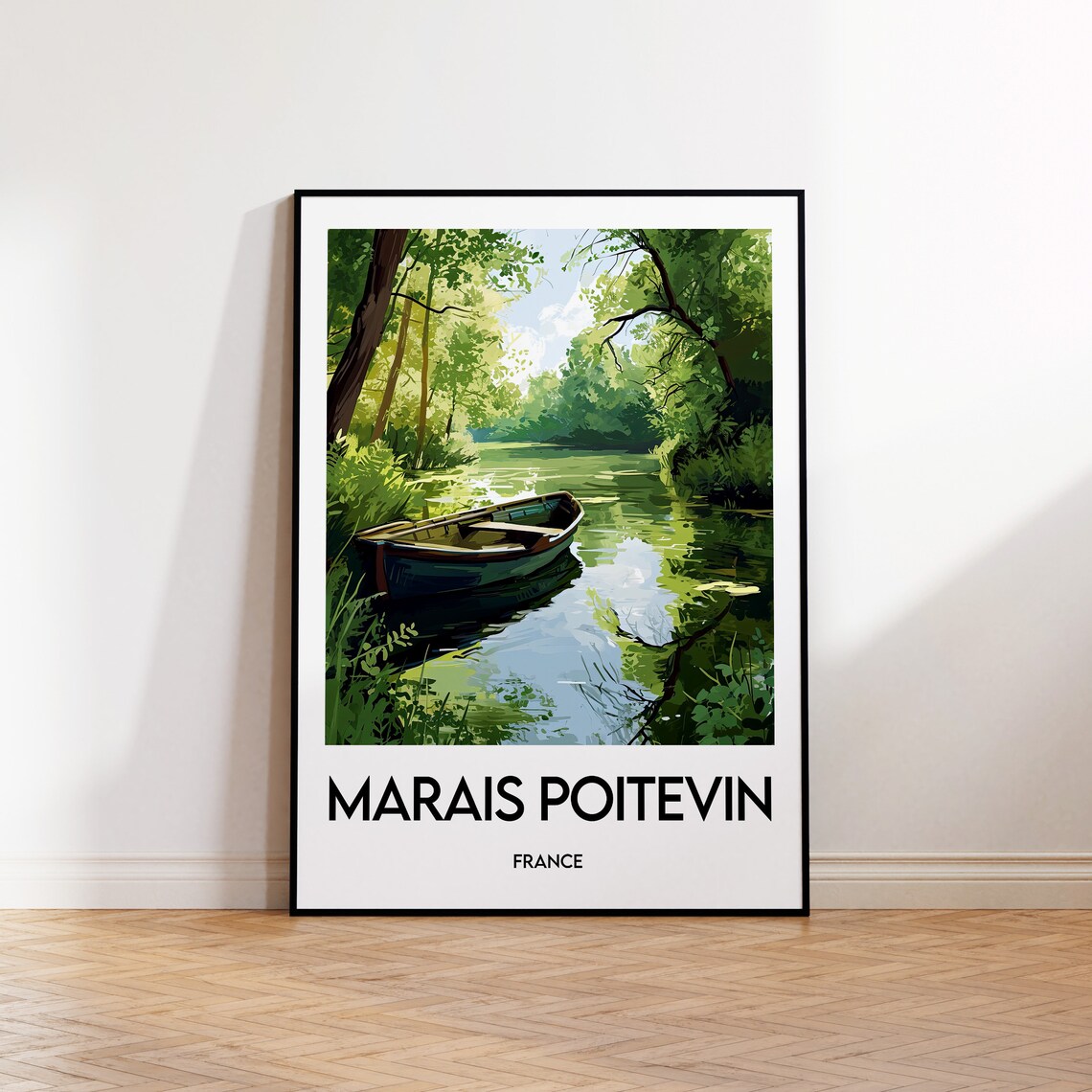 Marais Poitevin Vintage France Travel Poster
