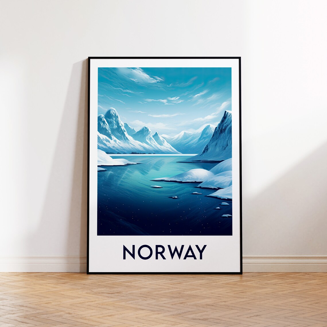 Norway Vintage Travel Poster, Europe Wall Art Print
