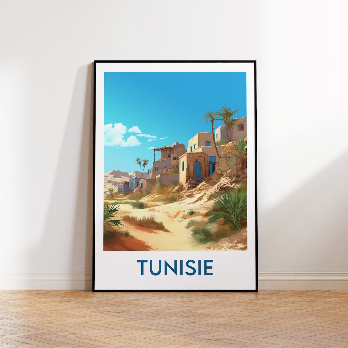 Tunisia Vintage Travel Poster Print Illustration