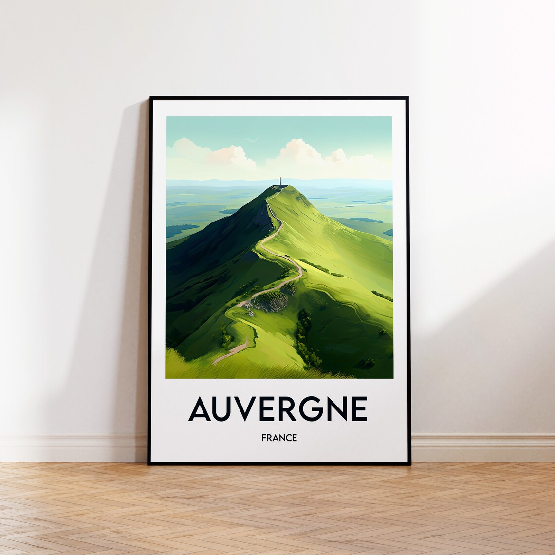 Auvergne Vintage Travel Poster, France Gift Ideas