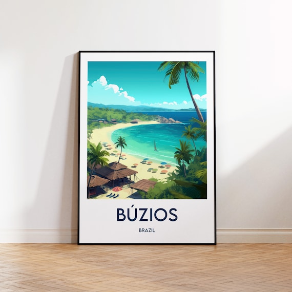 Armao Dos Bzios Retro Travel Poster, Brasil